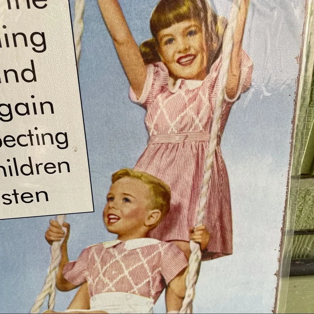 NEW Insanity Children Metal Sign